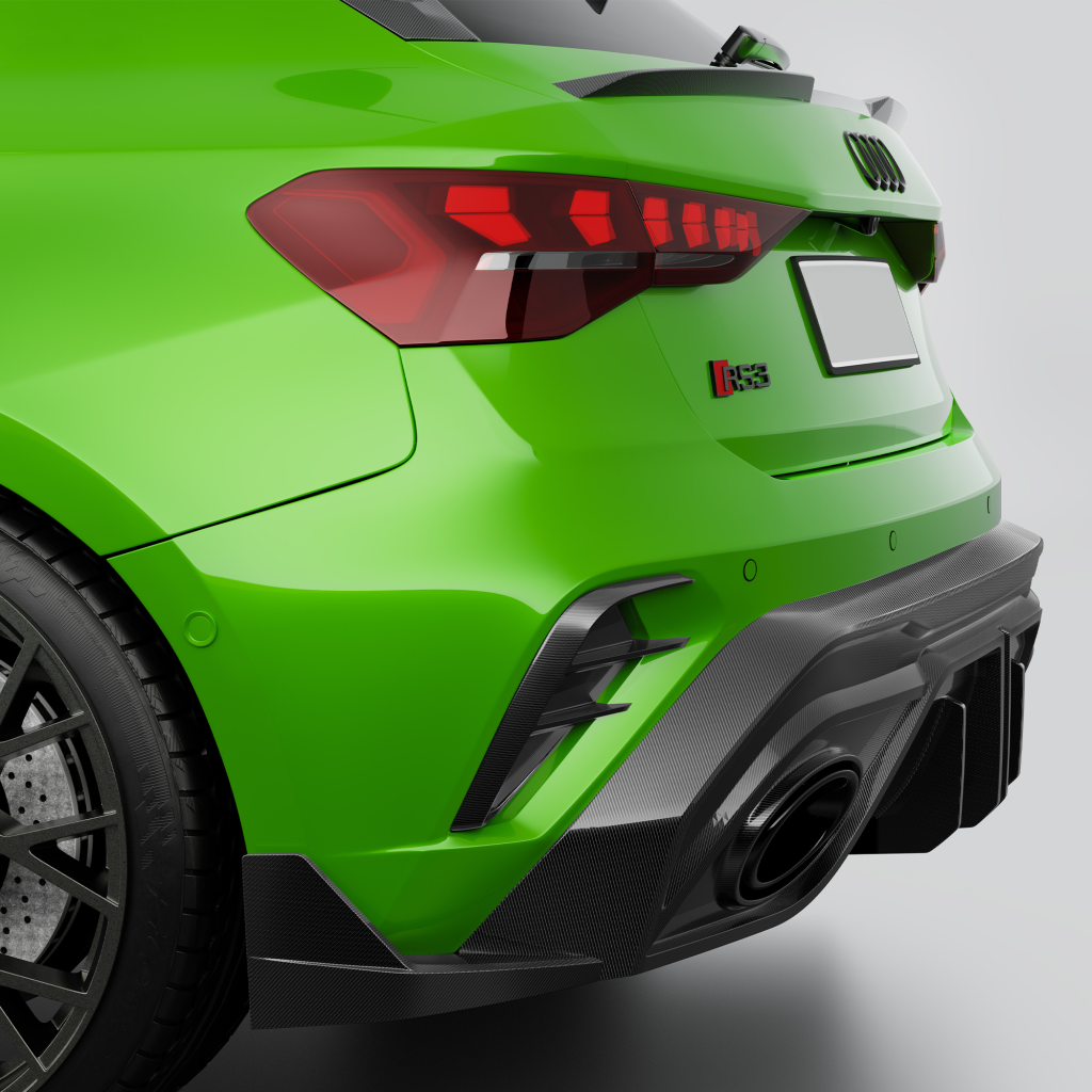 Audi RS3 8Y Carbon Fibre Rear Bumper Trims
